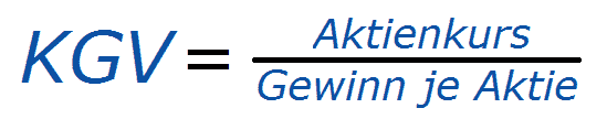 Aktienkurs geteilt durch Gewinn ergibt KGV (Bild)