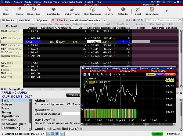 TWS: Trader Workstation von IB Screenshot
